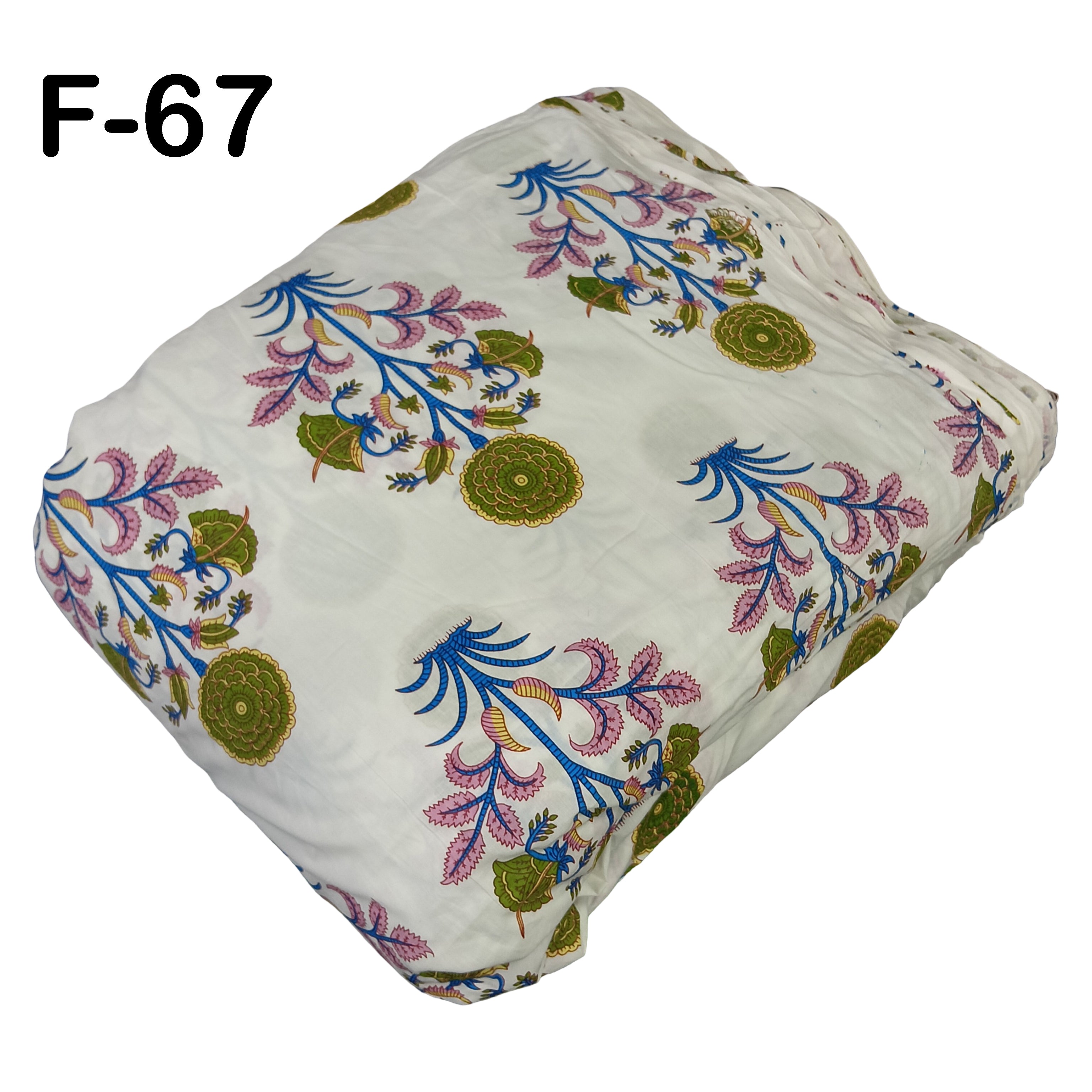 4 Meter Cotton Hand Printed Fabric F-67 JP