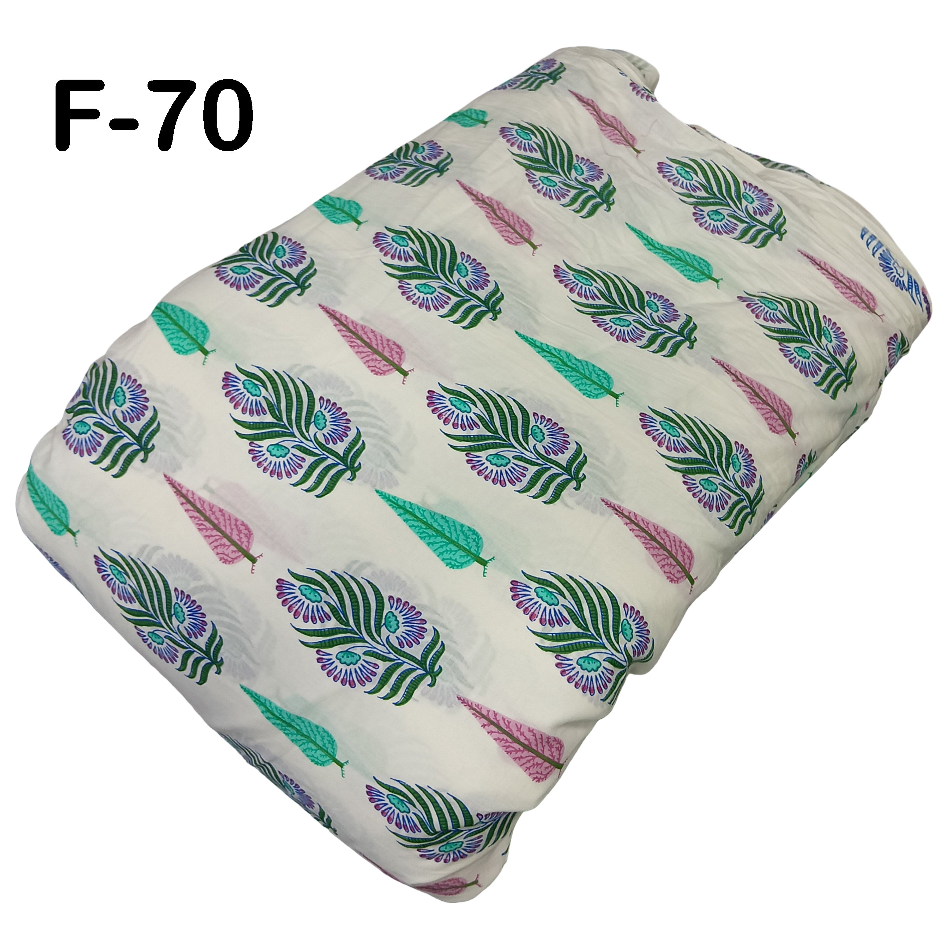 4 Meter Cotton Hand Printed Fabric F-70 JP