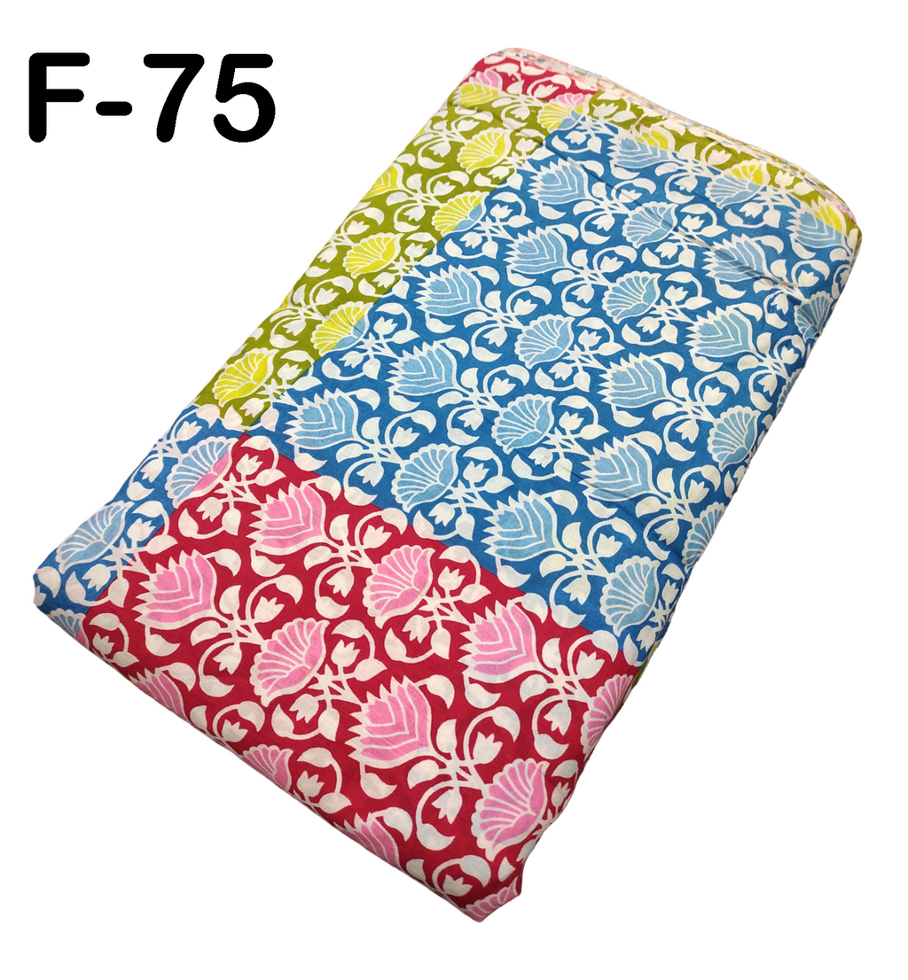4 Meter Cotton Hand Printed Fabric F-75 JP