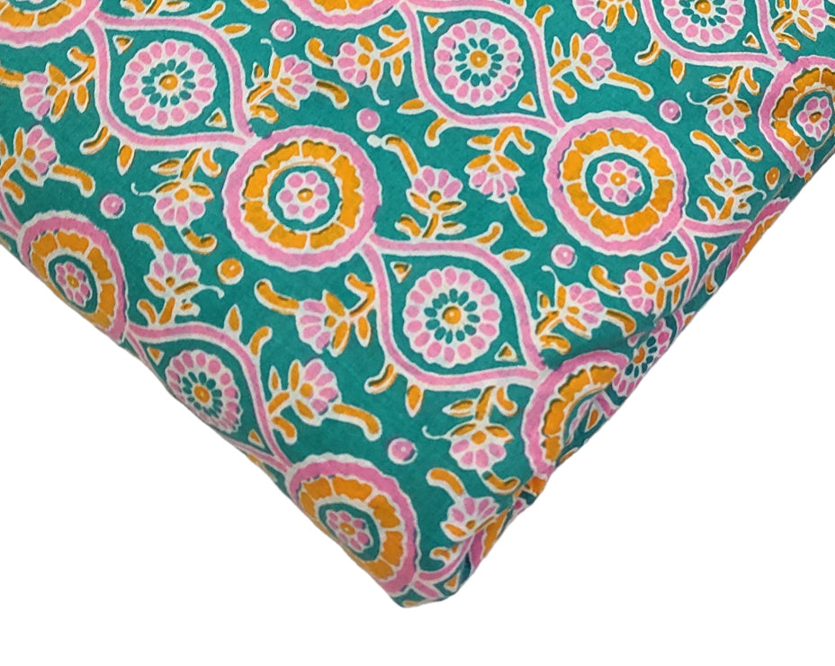 4 Meter Cotton Hand Printed Fabric F-8 JP