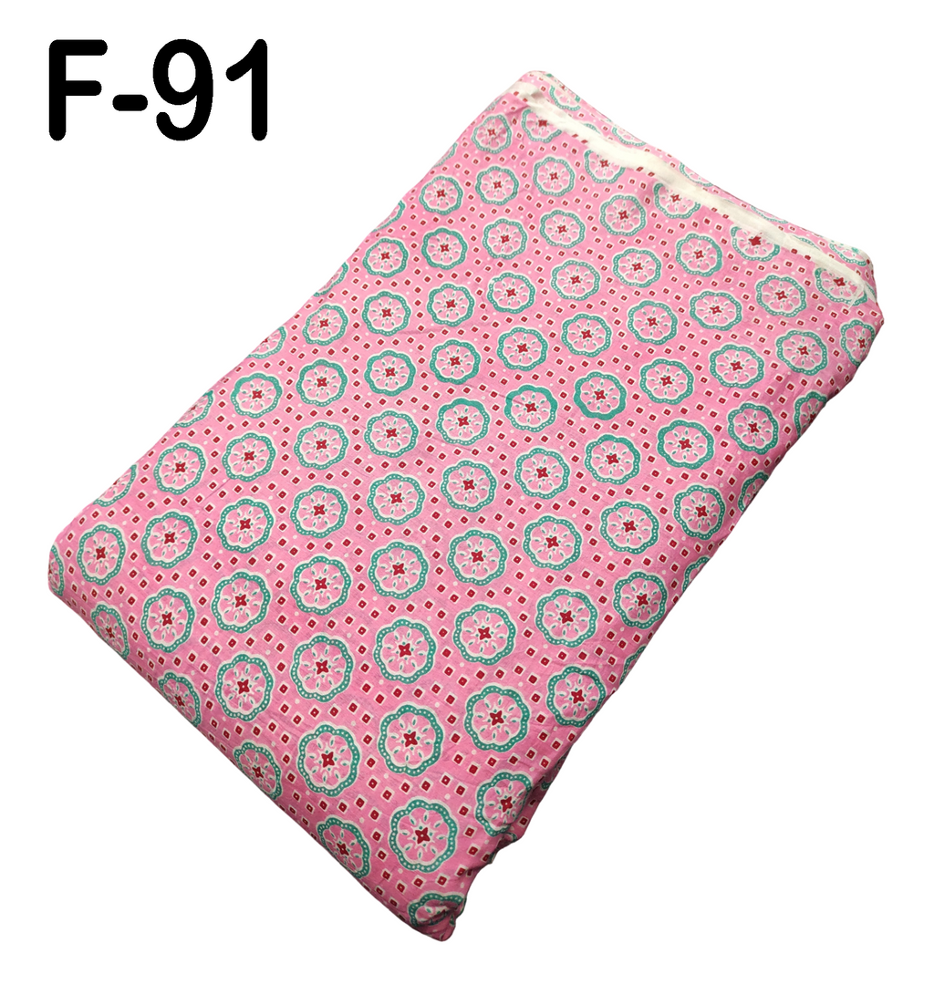 4 Meter Cotton Hand Printed Fabric F-91 JP