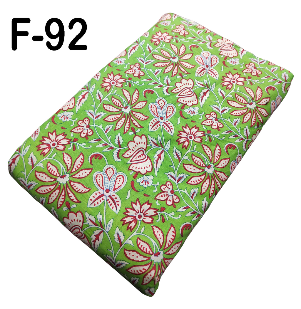 4 Meter Cotton Hand Printed Fabric F-92 JP