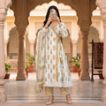 Premium Stitched Cotton Embroidery & Hand Work Suit With Sheila 2962