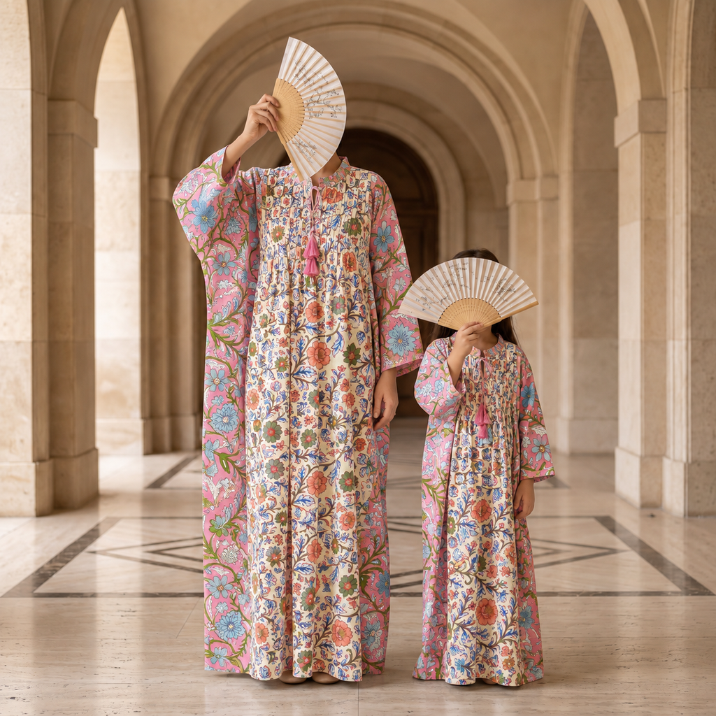 Filza 100% Premium Indian Cotton Jalabiya – Women’s Long Dress.