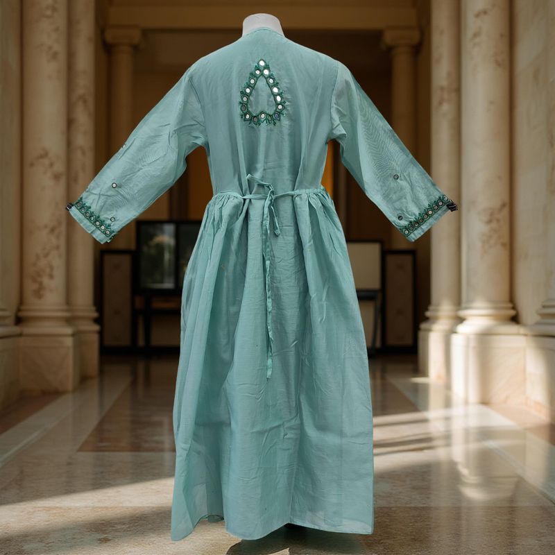 L/XL Fadia Special Cotton Dress 56" Long Jalabiya