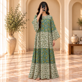 S/M Moon Crystal Printed Cotton Long Dress Jalabiya – 57