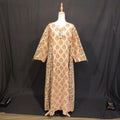 S-M Goya Cotton Printed Dress 57" Long Jalabiya