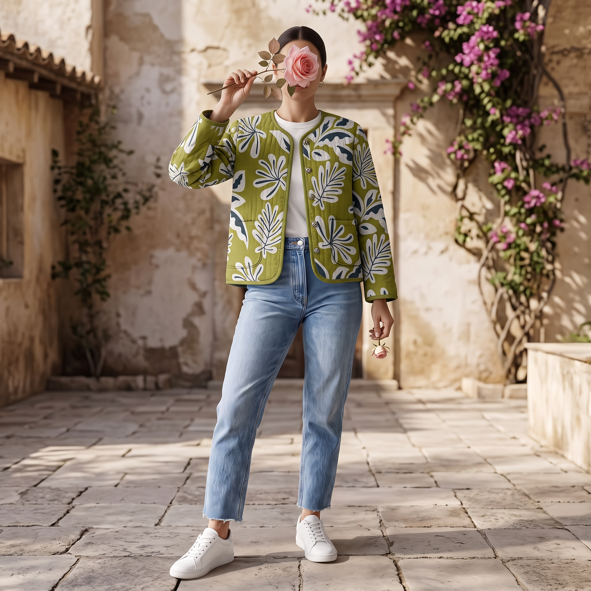 Premium Hand Printed Cotton Short Jacket for Women