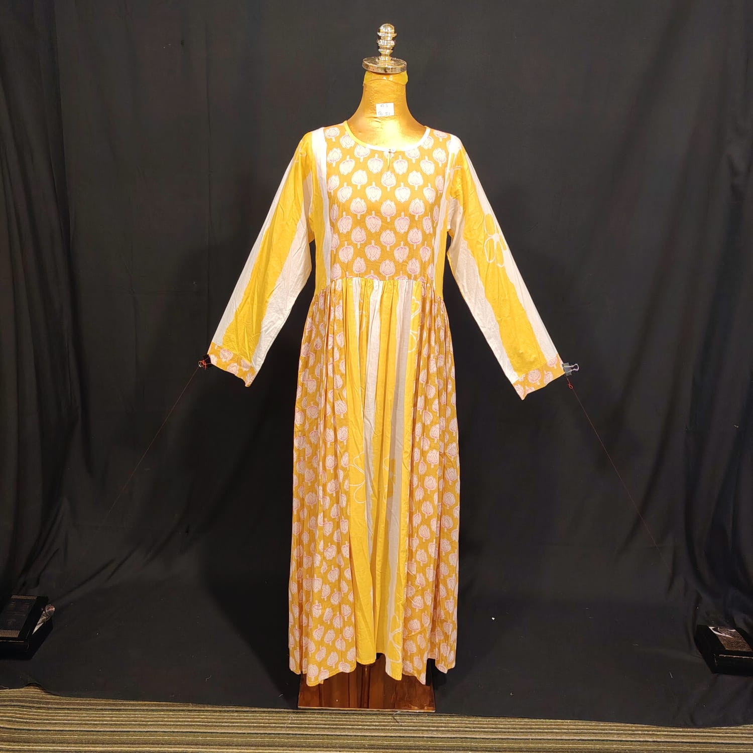 XS-S Hiba Cotton Printed Dress 54" Long Jalabiya