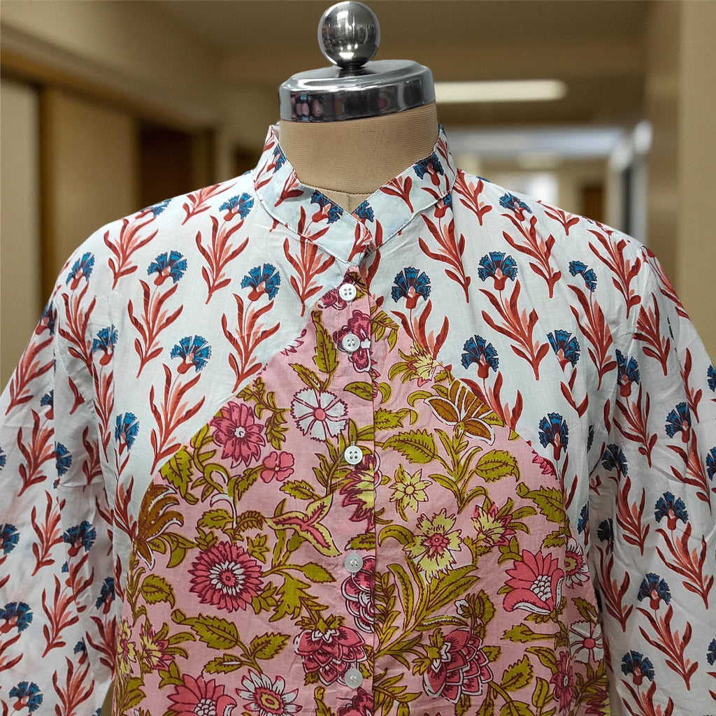 2XL-3XL Honey Printed Cotton Dress 57" Long Jalabiya With Sheila