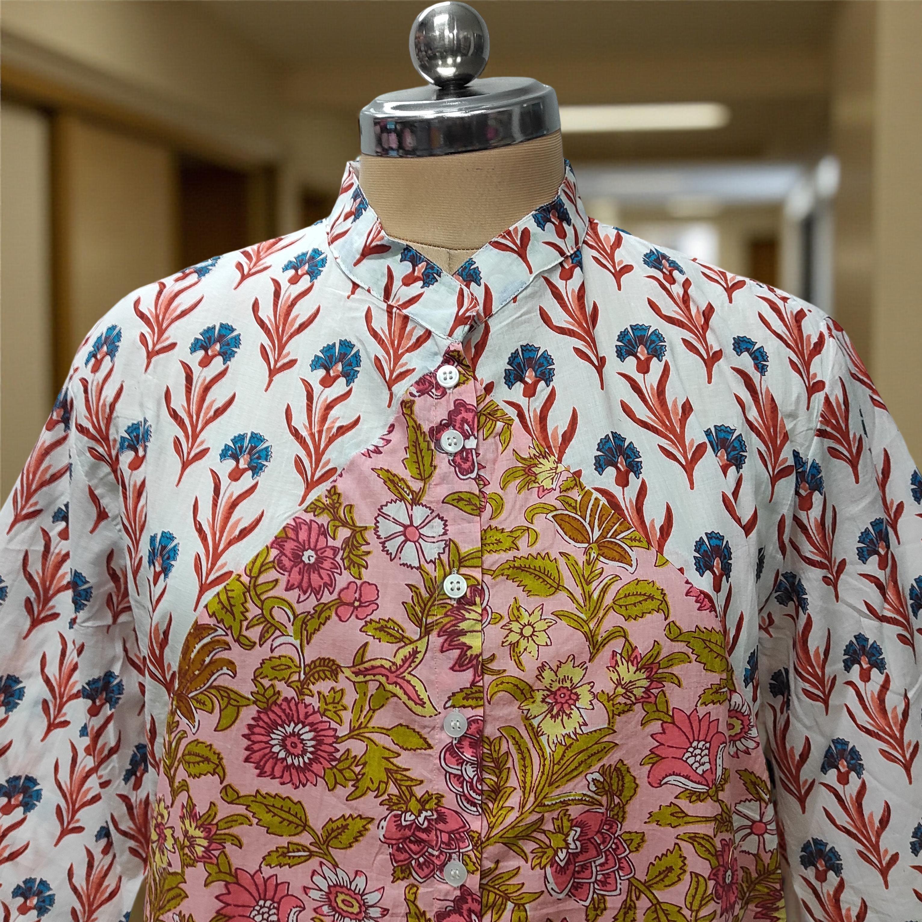 2XL-3XL Honey Printed Cotton Dress 57" Long Jalabiya With Sheila