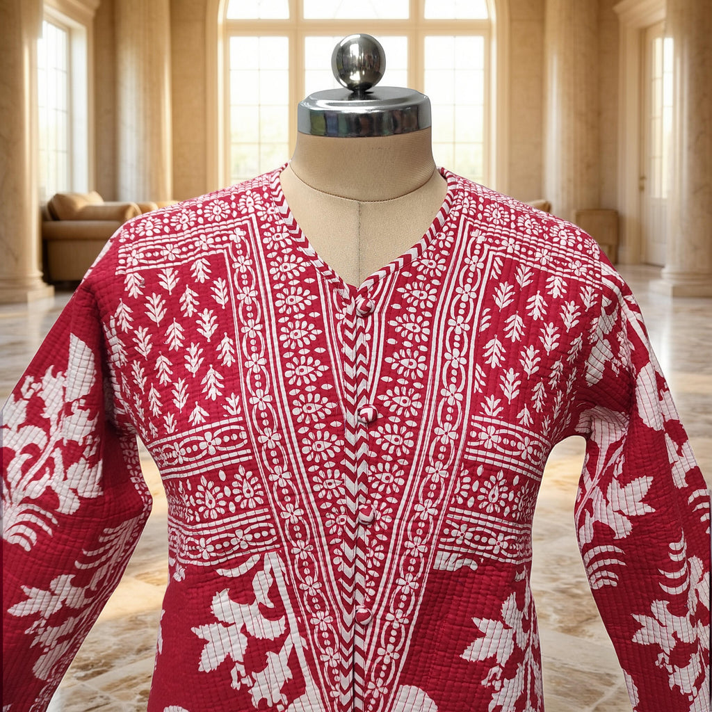 L/XL Hira Cotton Jacket & Jalabiya Set With Sheila length 57” Long