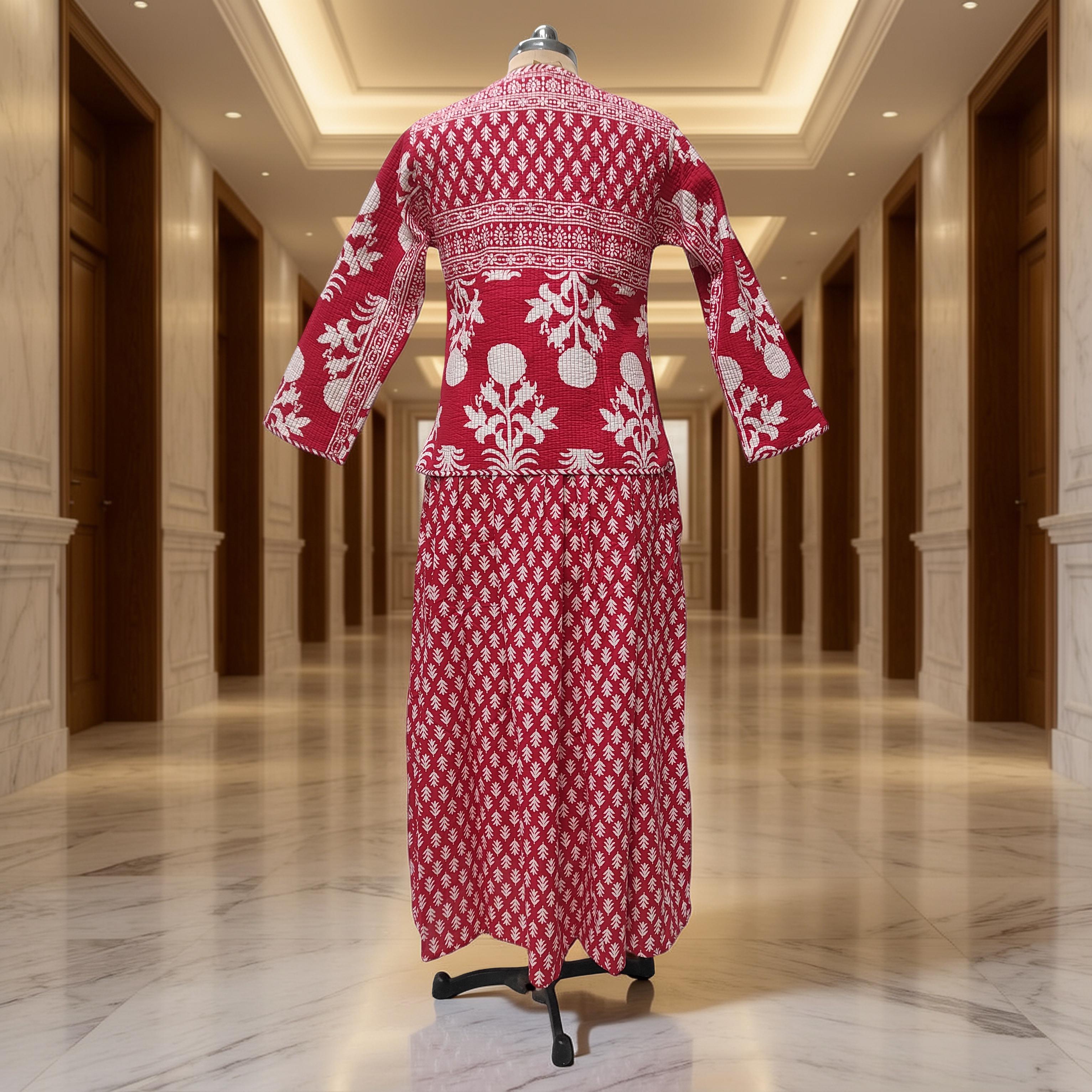 L/XL Hira Cotton Jacket & Jalabiya Set With Sheila length 57” Long