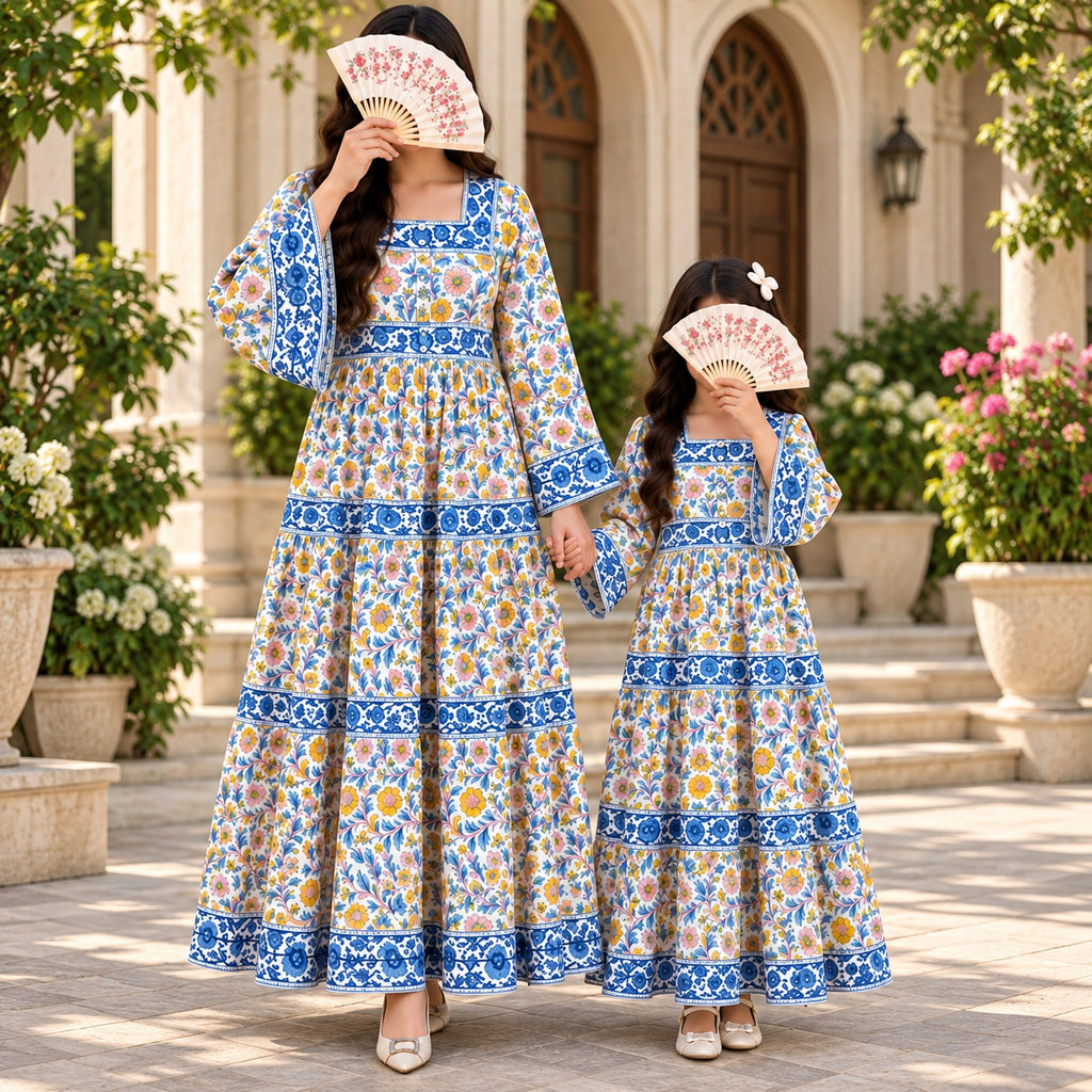 Huda 100% Premium Indian Cotton Jalabiya – Women’s Long Dress.