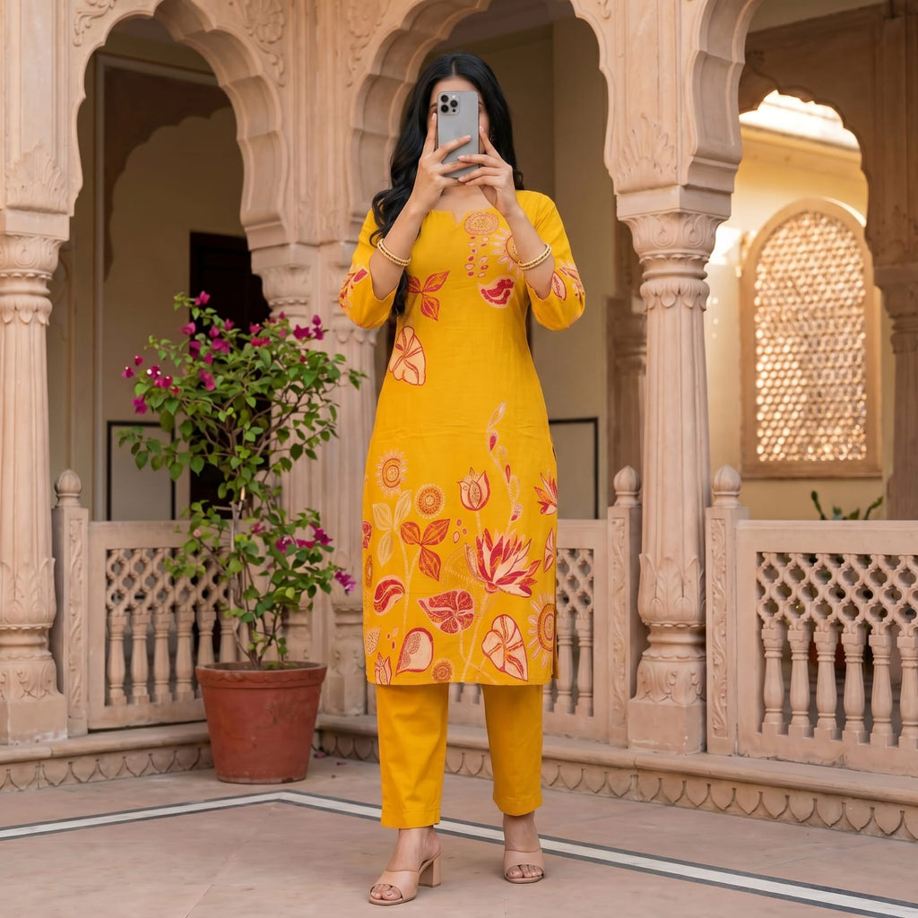 Premium Stitched Poly Silk Embroidery & Hand Work Suit With Sheila 2910