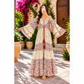 2XL-3XL Adeeba Printed Cotton Long Dress Jalabiya – 57"