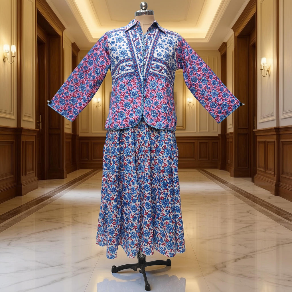XS/S Cotton Jacket & Jalabiya Set length 54” Long