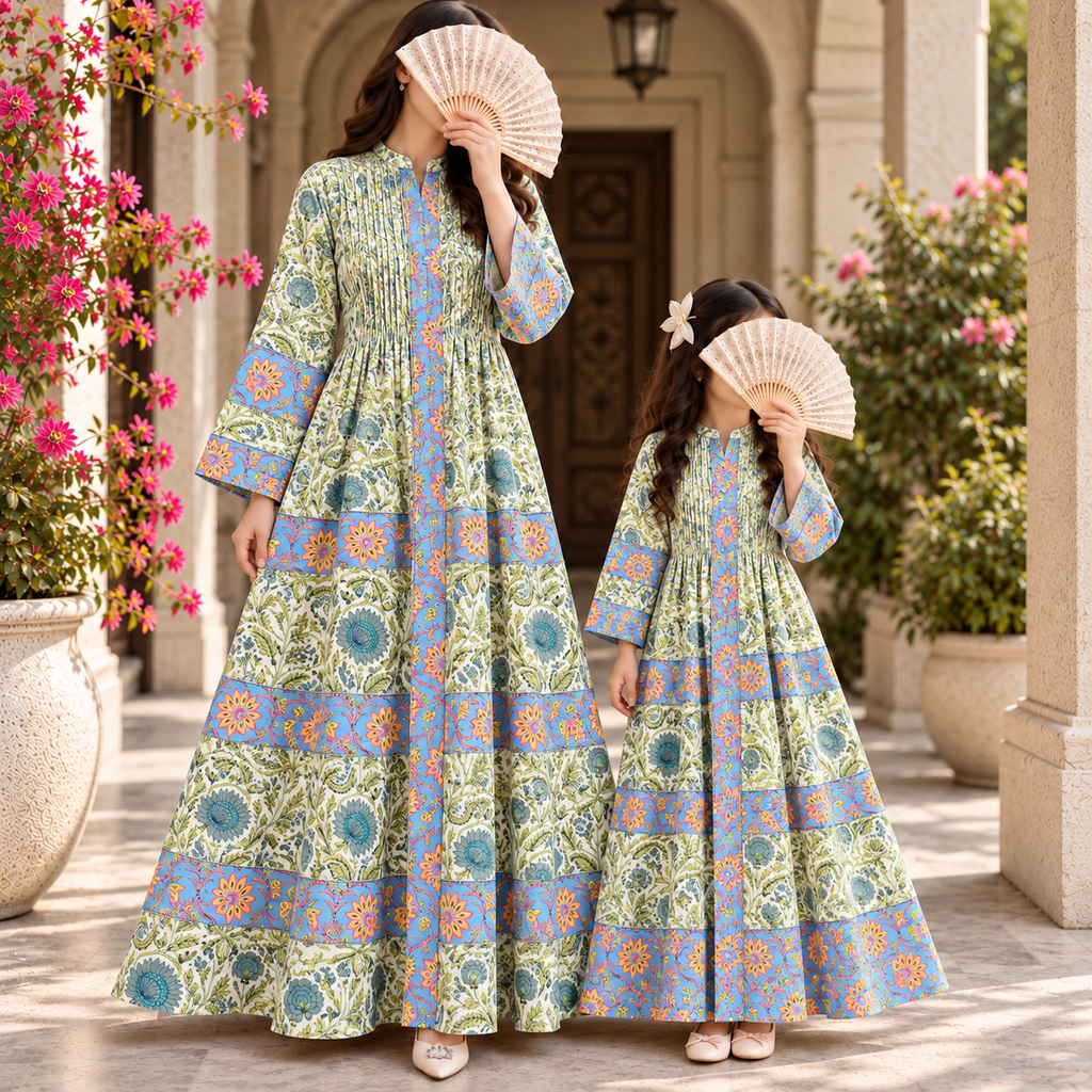 Jada 100% Premium Indian Cotton Jalabiya – Women’s Long Dress.