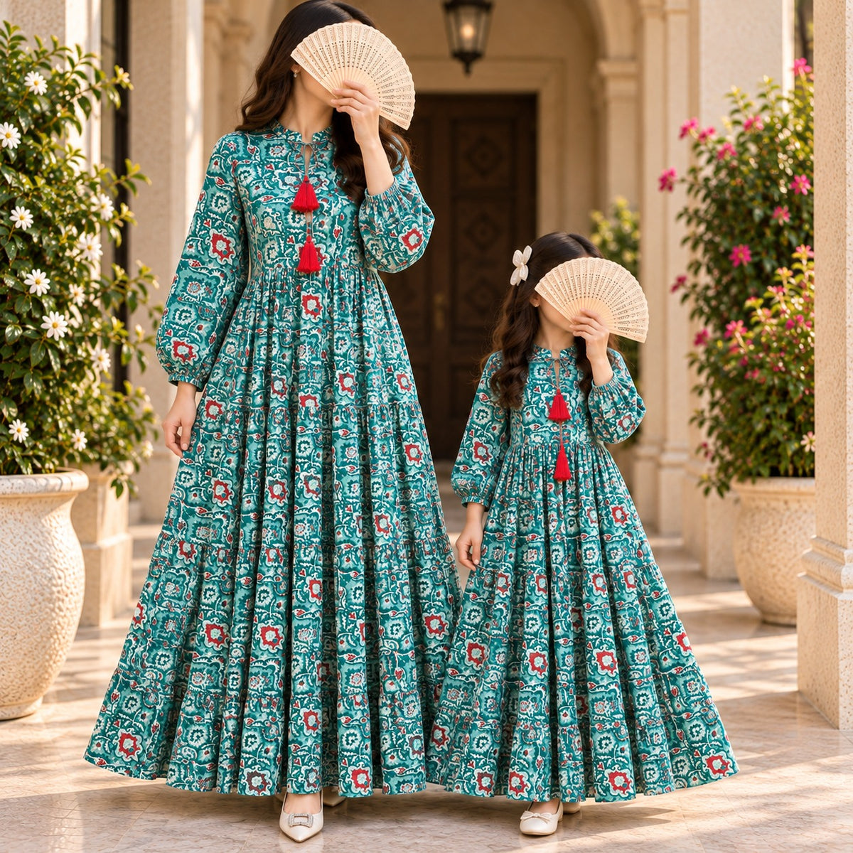 Kansa 100% Premium Indian Cotton Jalabiya – Women’s Long Dress.
