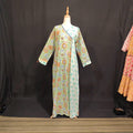 S-M Lupine Printed Cotton Dress 57" Long Jalabiya
