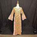 S-M Marry Printed Cotton Dress 57" Long Jalabiya