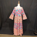 L-XL Moon Cotton Printed Dress 57" Long Jalabiya