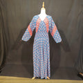 L-XL Mawiya Cotton Printed Dress 57" Long Jalabiya