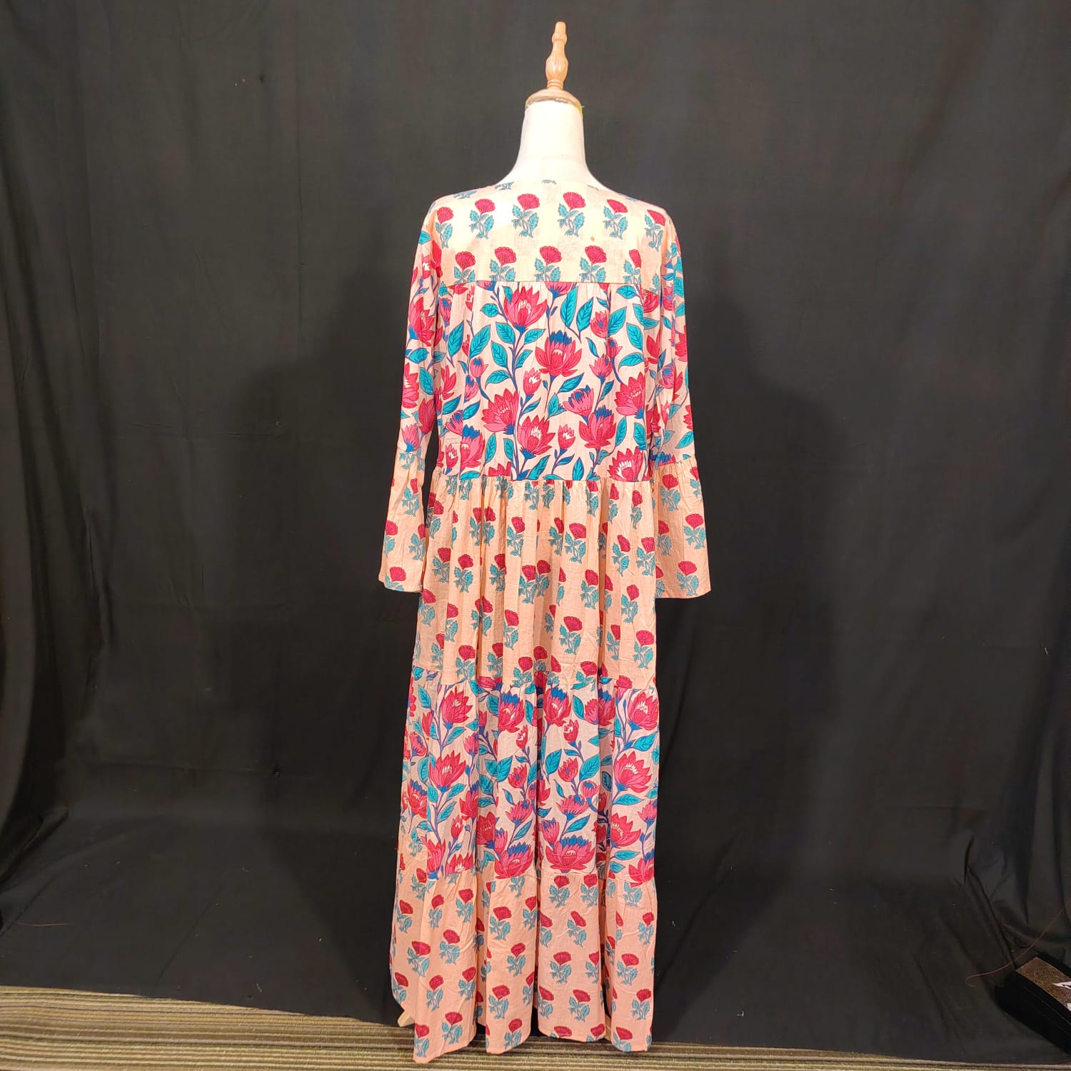 L-XL Moon Cotton Printed Dress 57" Long Jalabiya