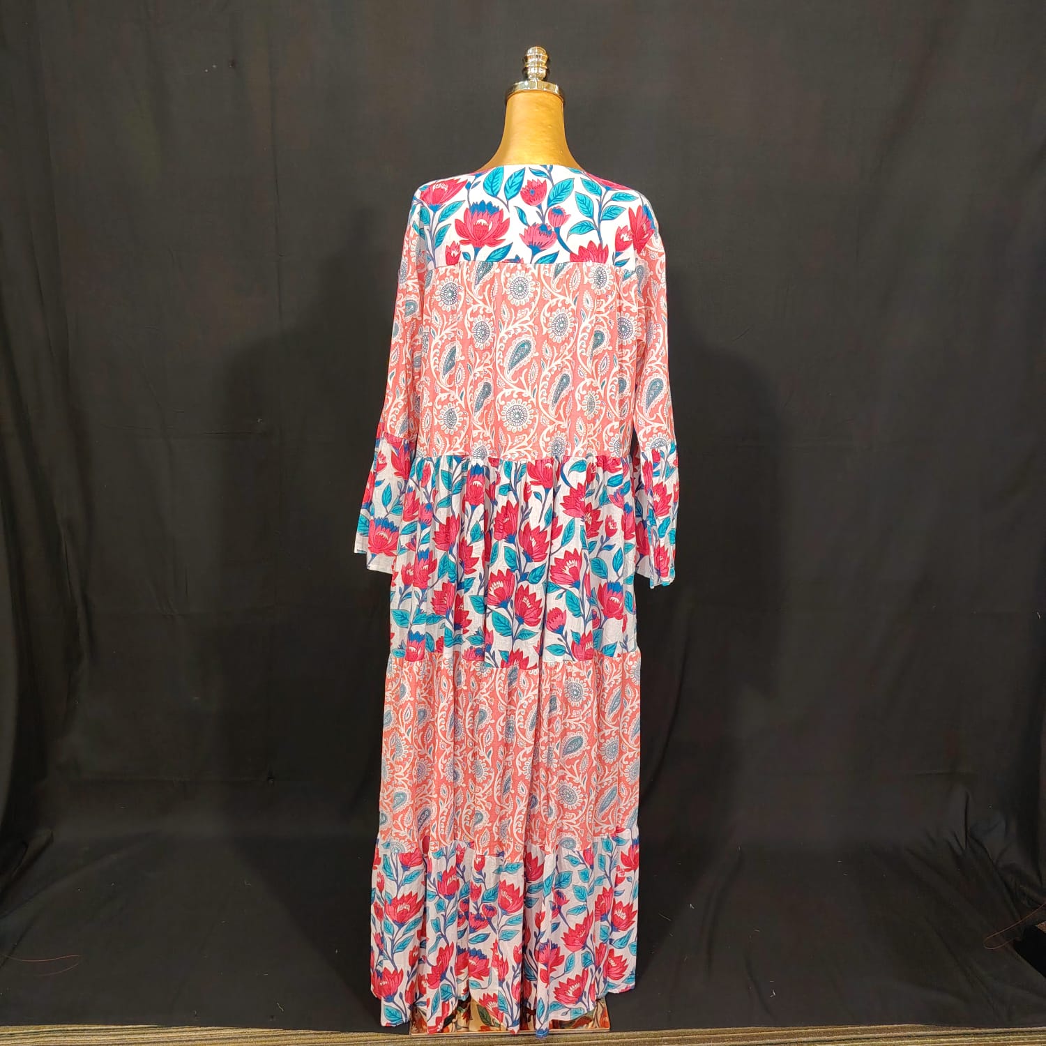L-XL Moon Cotton Printed Dress 57" Long Jalabiya