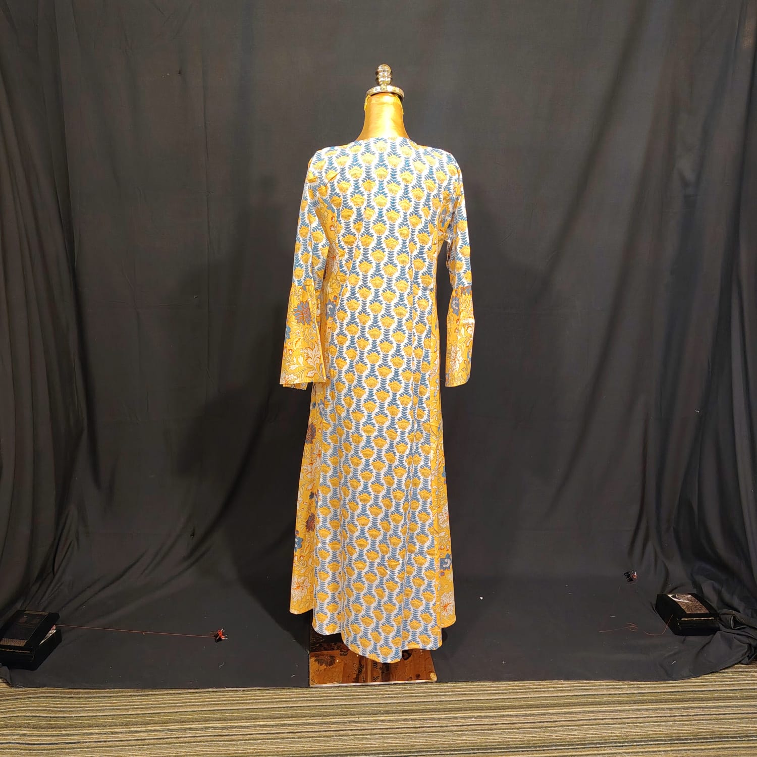 XS-S Saida Cotton Printed Dress 54" Long Jalabiya