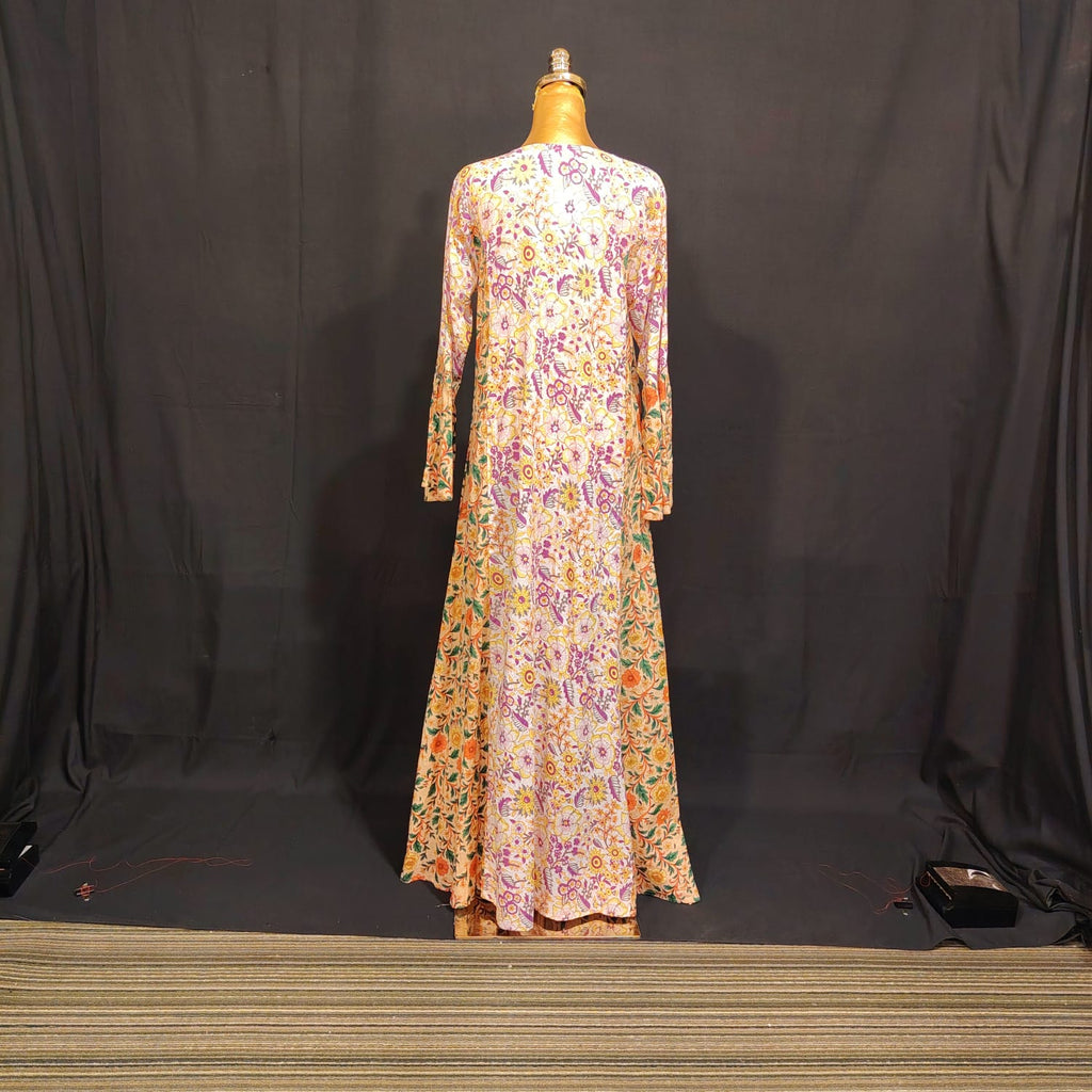 S-M Marry Printed Cotton Dress 57" Long Jalabiya