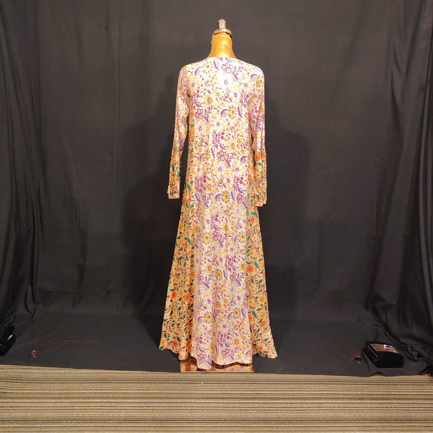 S-M Marry Printed Cotton Dress 57" Long Jalabiya