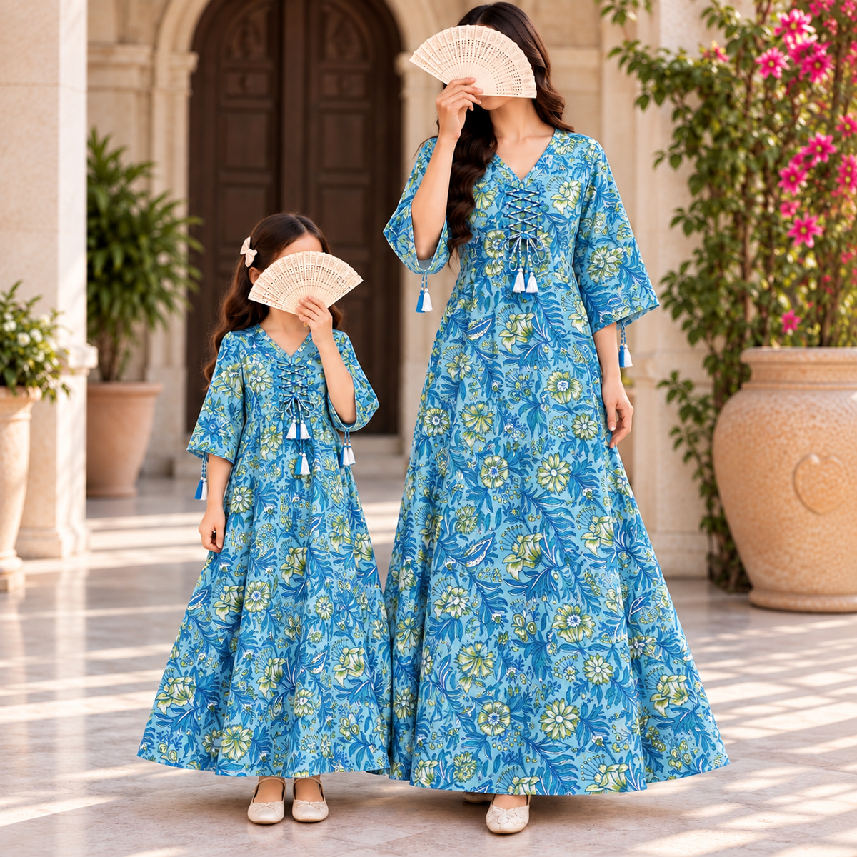 Saeda 100% Premium Indian Cotton Jalabiya – Women’s Long Dress.