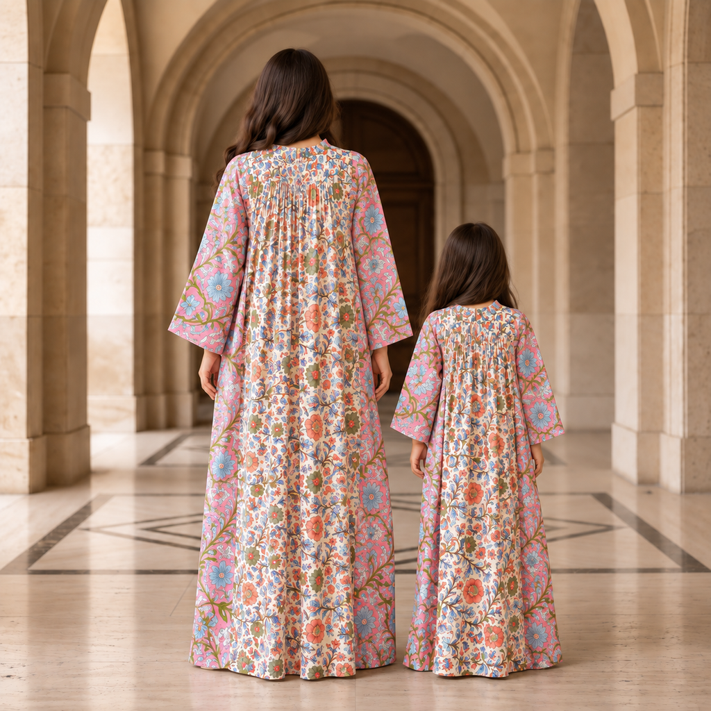 Filza 100% Premium Indian Cotton Jalabiya – Women’s Long Dress.