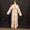 S-M Nida Printed Cotton Dress 57" Long Jalabiya