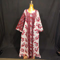 S-M Nura Cotton Printed Dress 57" Long Jalabiya