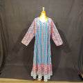 L-XL Naija Cotton Printed Dress 57" Long Jalabiya