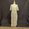 S-M Nahla Cotton Printed Dress 57" Long Jalabiya