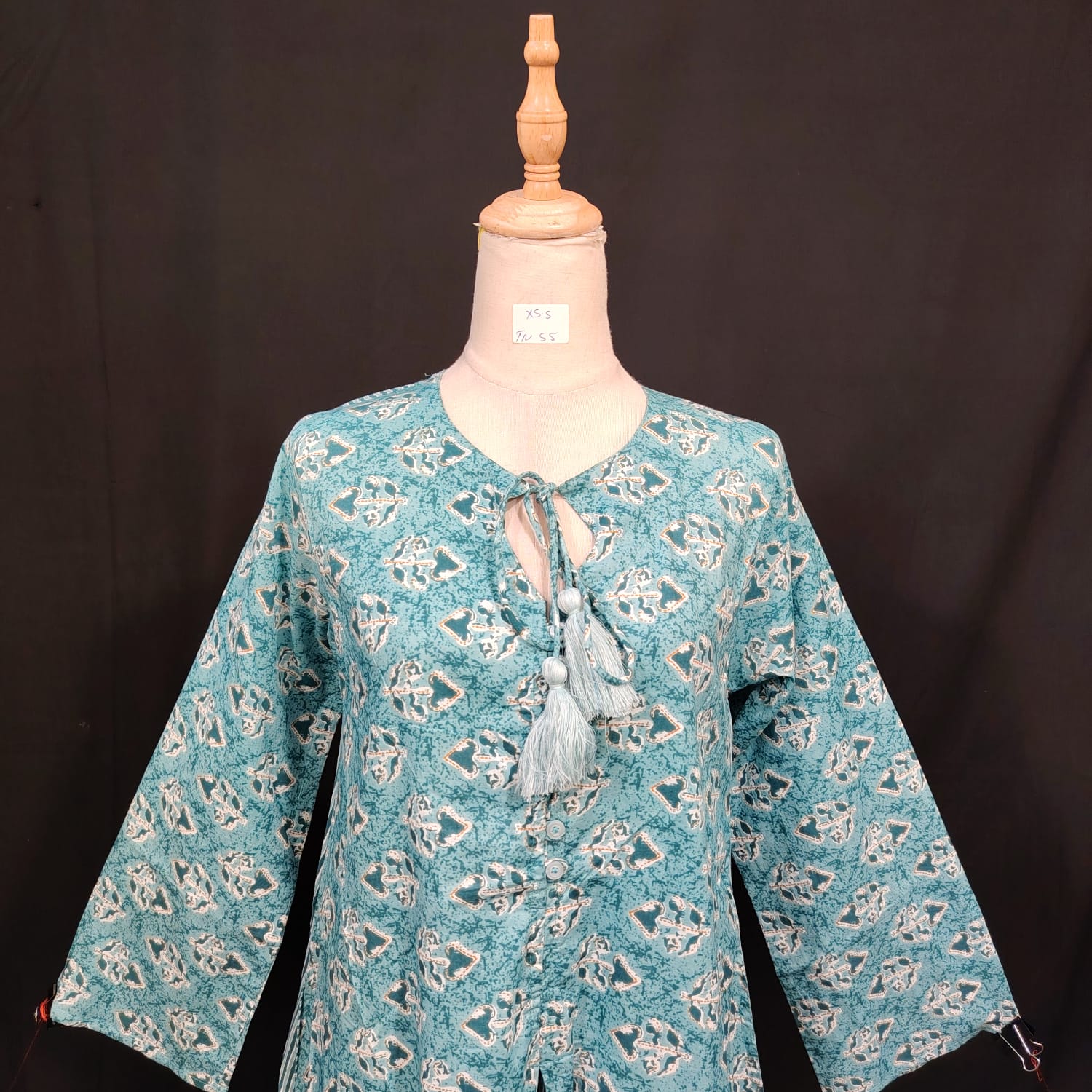 XS-S Nobila Cotton Printed Dress 54" Long Jalabiya