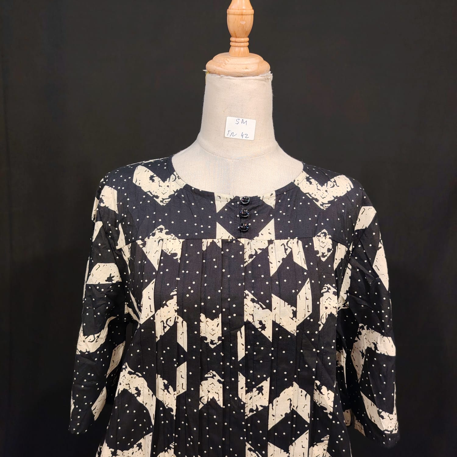 S-M Nahla Cotton Printed Dress 57" Long Jalabiya