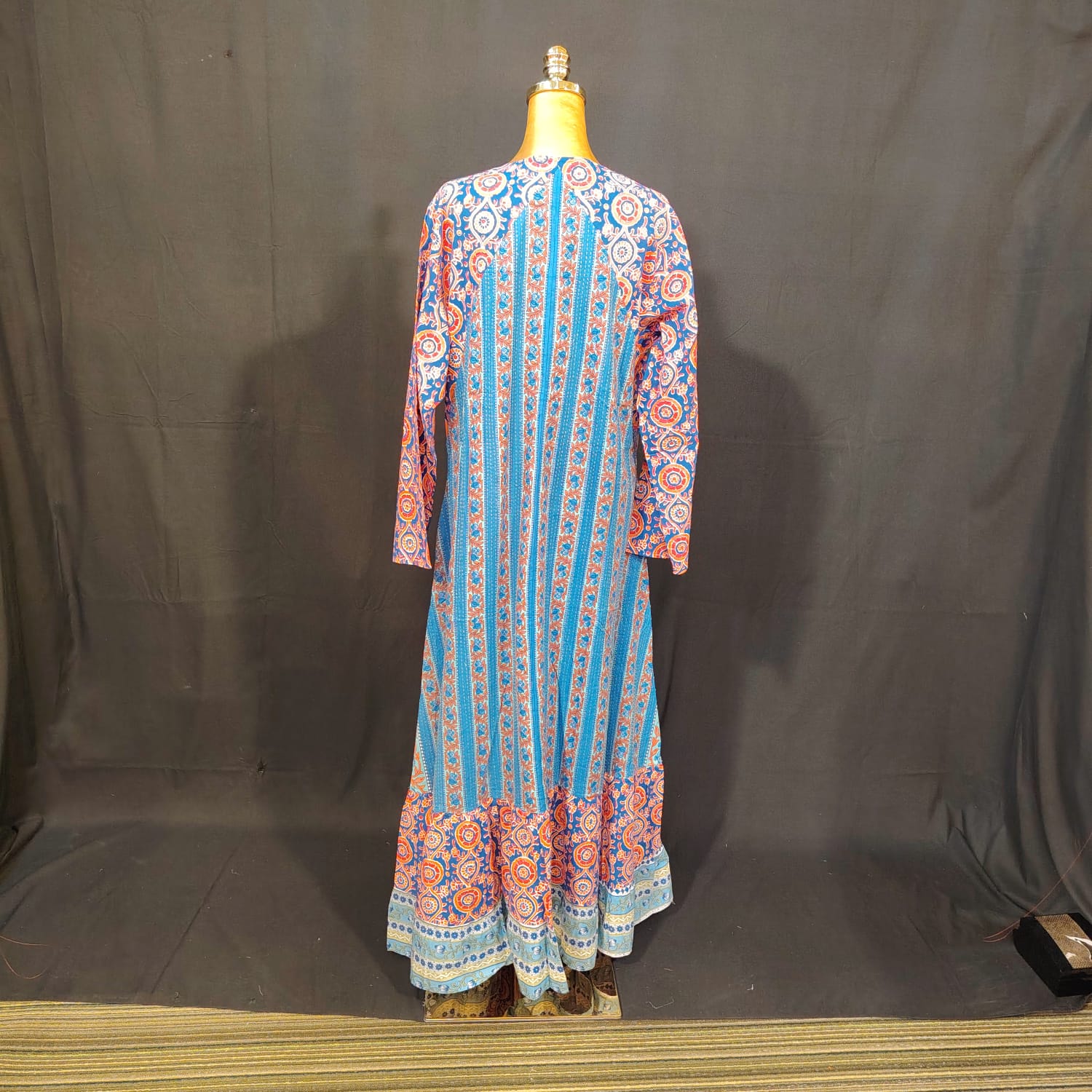 L-XL Naija Cotton Printed Dress 57" Long Jalabiya