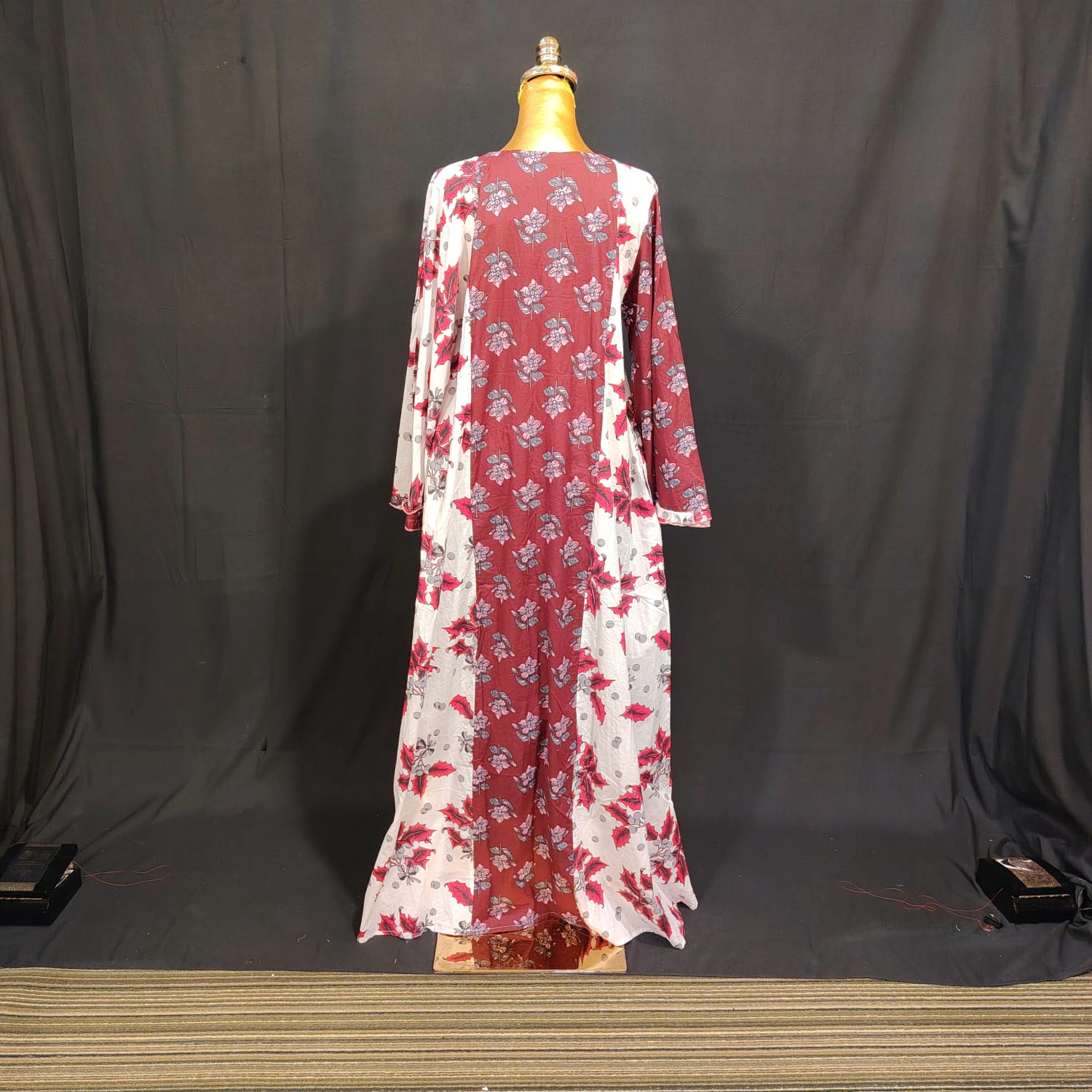 S-M Nura Cotton Printed Dress 57" Long Jalabiya