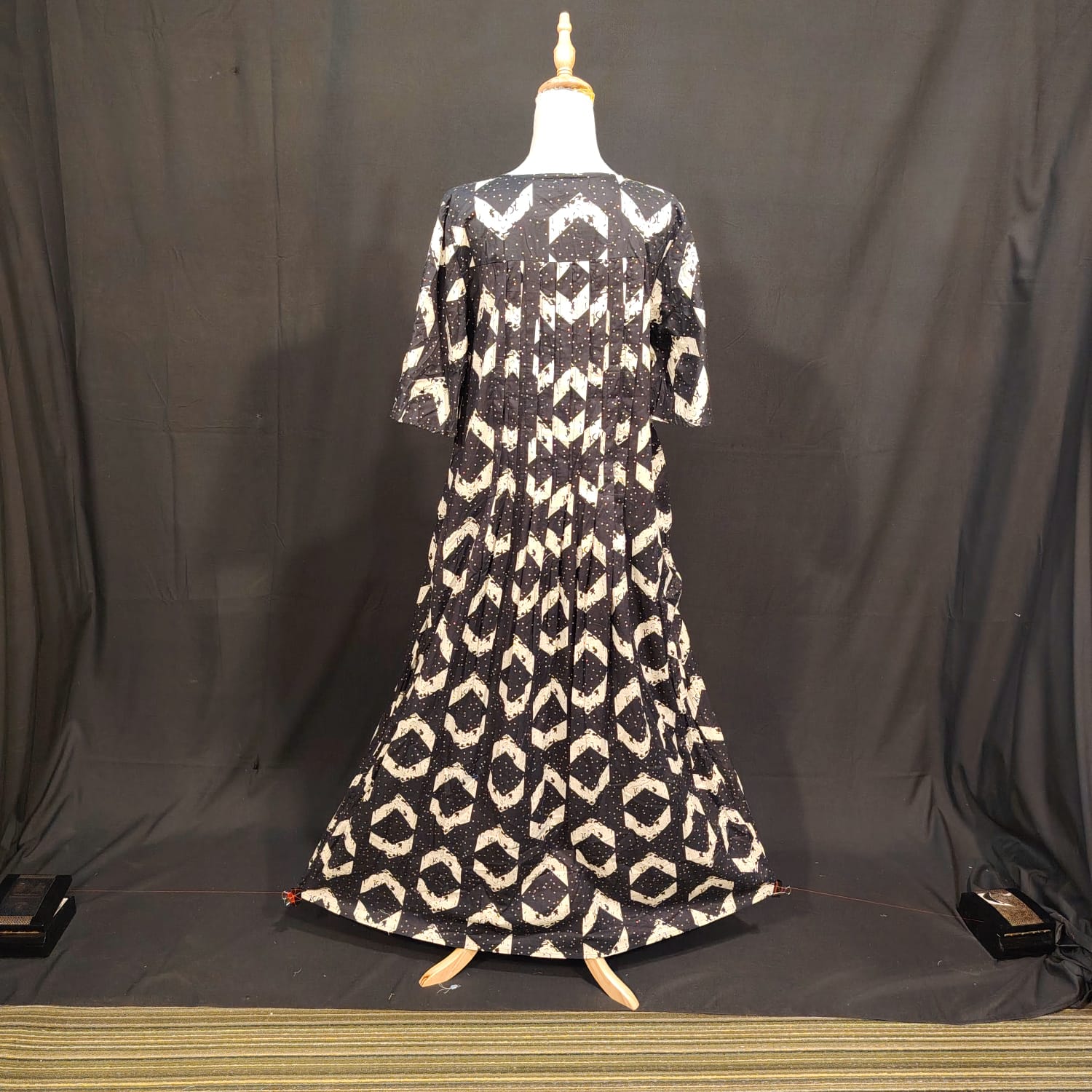 S-M Nahla Cotton Printed Dress 57" Long Jalabiya