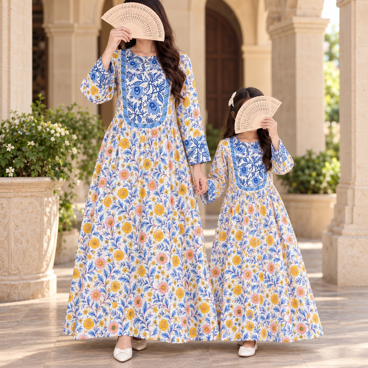 Nargis 100% Premium Indian Cotton Jalabiya – Women’s Long Dress.