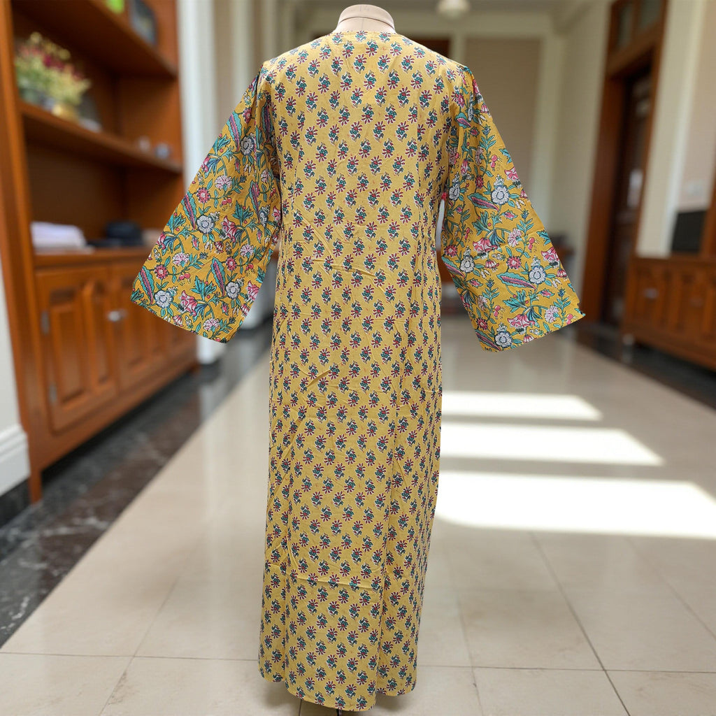 L/XL Nobila Printed Cotton Dress 57" Long Jalabiya