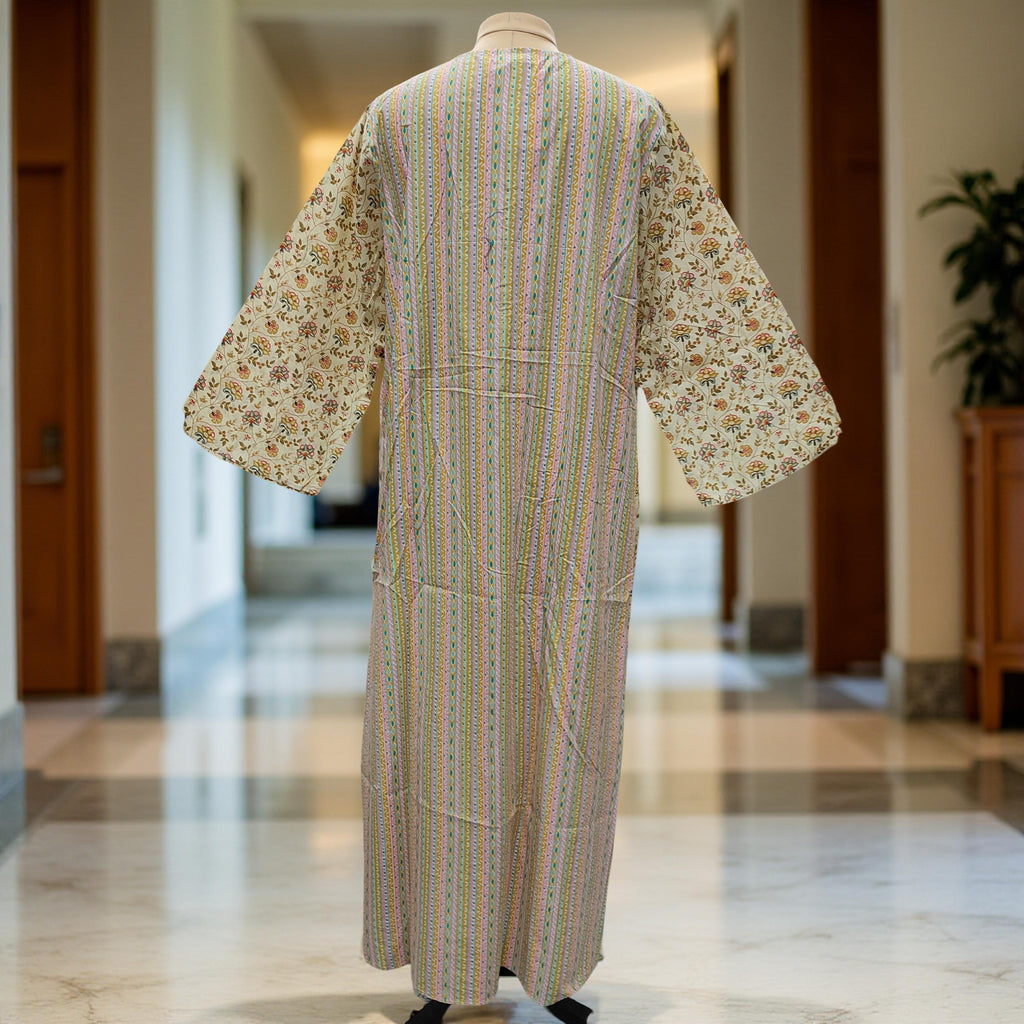 S/M Nobila Printed Cotton Dress 57" Long Jalabiya