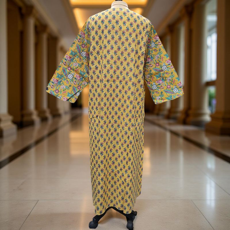 S/M Nobila Printed Cotton Dress 57" Long Jalabiya
