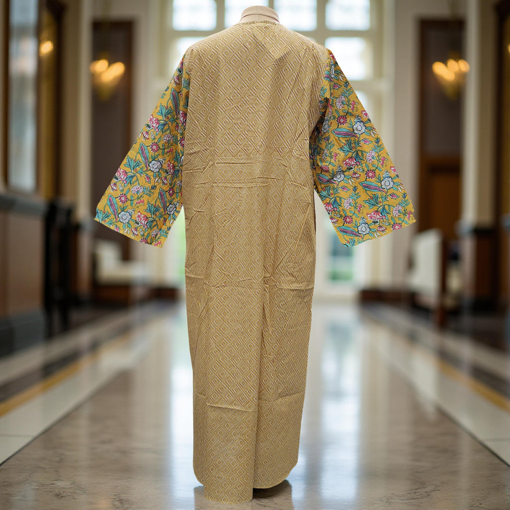 S/M Nobila Printed Cotton Dress 57" Long Jalabiya