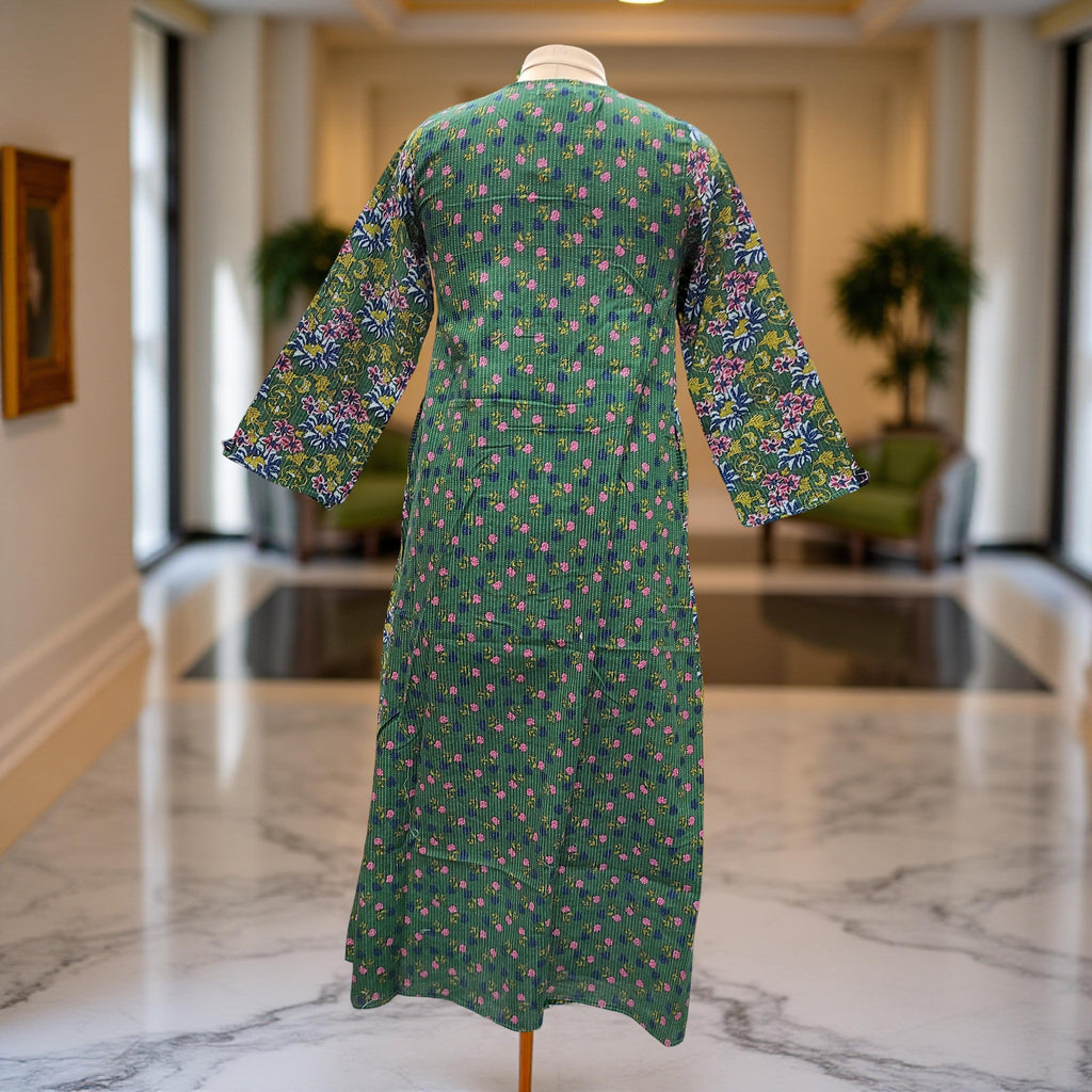 XS/S Nobila Printed Cotton Dress 54" Long Jalabiya