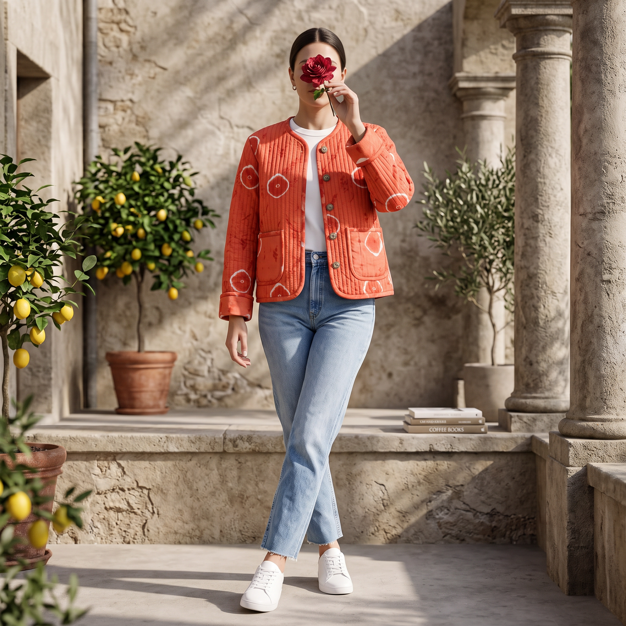 Premium Hand Printed Cotton Short Jacket for Women